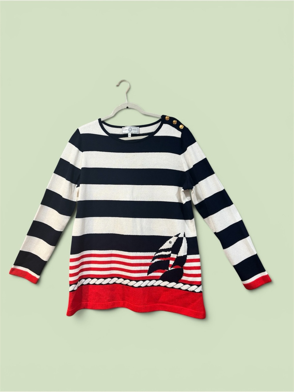 St John sport classic nautical sweater size L - Picture 2 of 9